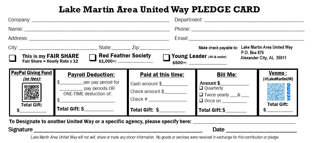 Pledge Card